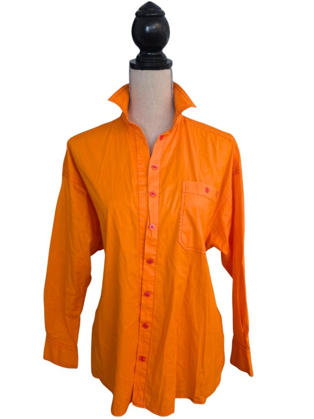 NWT BDG Urban Outfitters Bright Orange Oversized Button Down Shirt XS